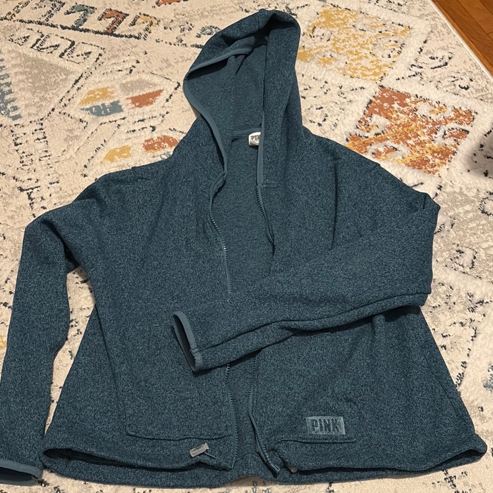 Victoria’s Secret PINK Teal Hooded Jacket